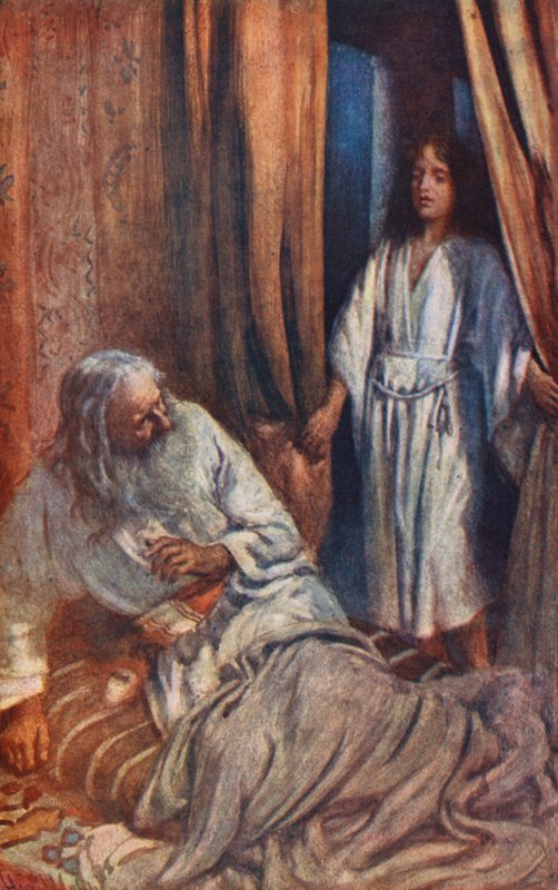 Ószövetség: Sámuel gyermeke (színes litográfia) alkotó: Harold Copping
