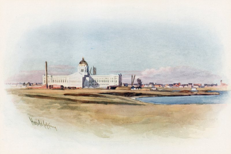 Regina, Saskatchewan, az új parlament épülete építés alatt áll alkotó: Harold Copping