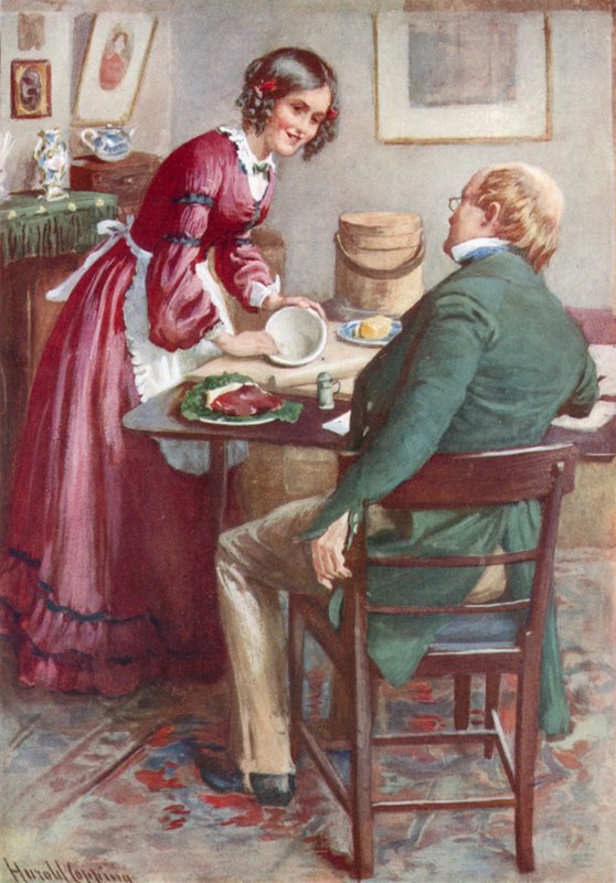 Ruth Pinch pudingot készít alkotó: Harold Copping