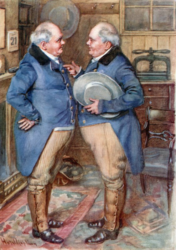 The Brothers Cheeryble (színes litó) alkotó: Harold Copping