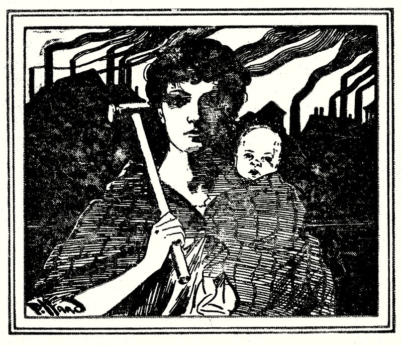 A The White Slaves of England borítójának illusztrációja (f/w fotó) alkotó: Harold Hume Piffard