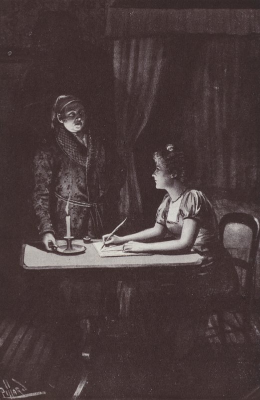 Illusztráció a Vanity Fairhez, William Makepeace Thackeray (litho) alkotó: Harold Hume Piffard
