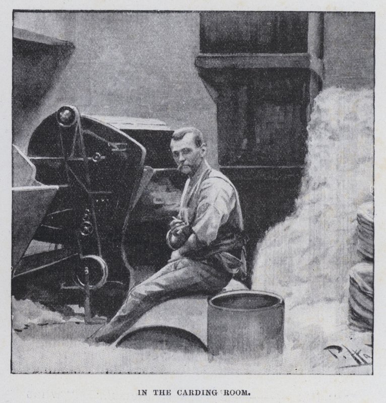 A kártolószobában (f/w fotó) alkotó: Harold Hume Piffard