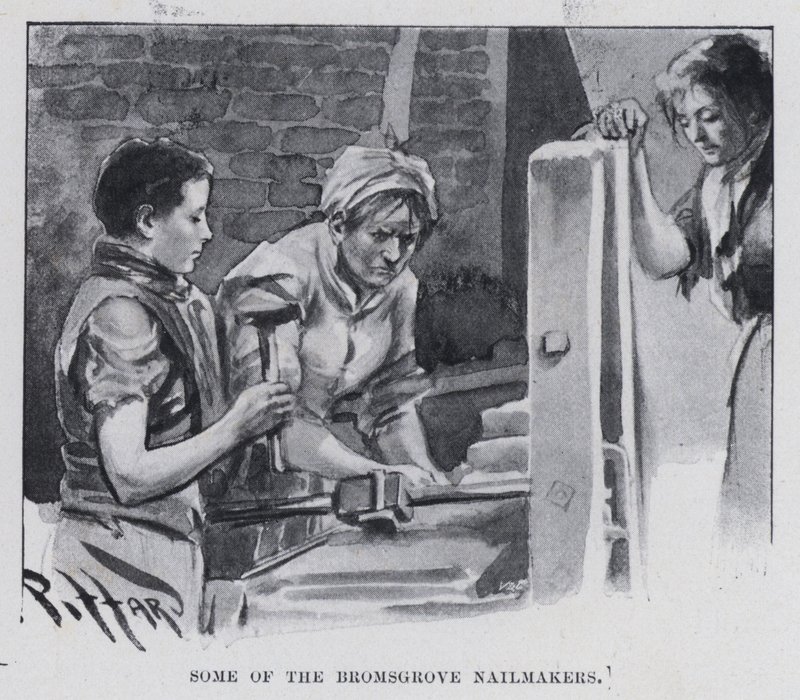 Néhány Bromsgrove Nailmakers (f/w fotó) alkotó: Harold Hume Piffard