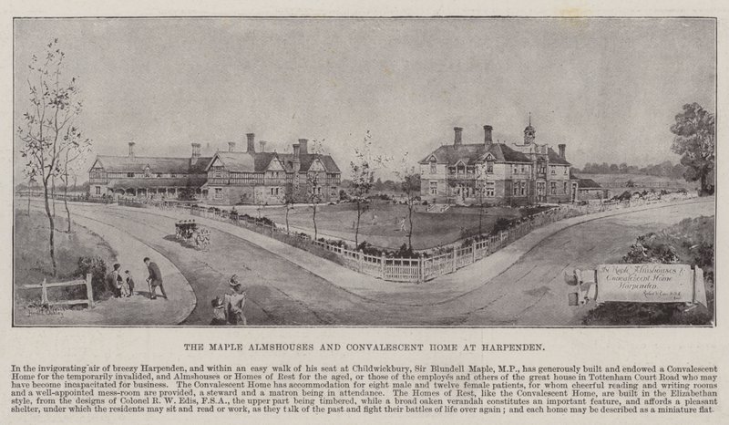 The Maple Almshouses and Convalescent Home in Harpenden alkotó: Harold Oakley