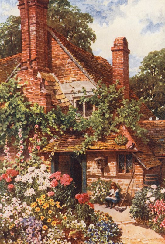 A Cottage Home, Compton (színes litográfia) alkotó: Harold Sutton Palmer