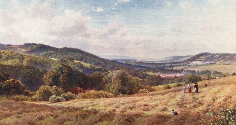 The Vale of Dorking (színes litográfia) alkotó: Harold Sutton Palmer