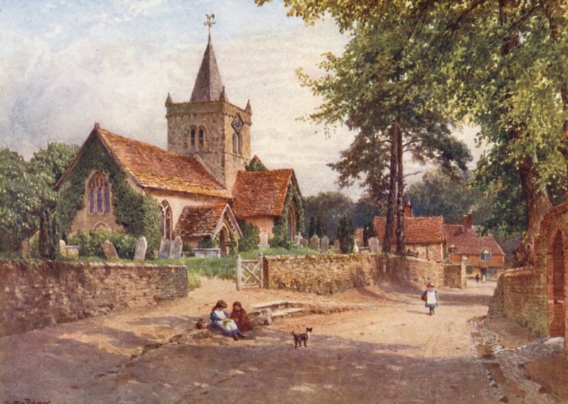 Witley templom (színes litográfia) alkotó: Harold Sutton Palmer