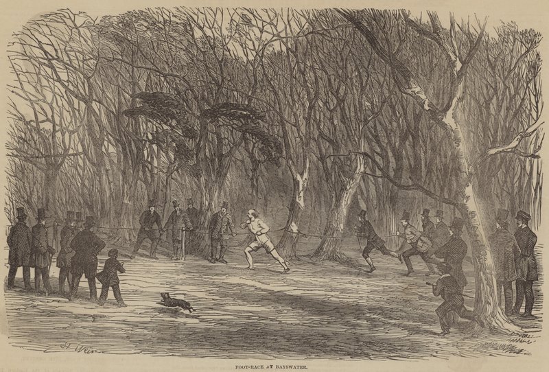Lábverseny Bayswaterben alkotó: Harrison William Weir