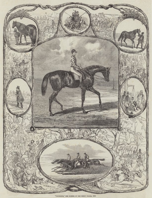 Voltigeur, a Derby Stakes győztese, 1850 alkotó: Harrison William Weir