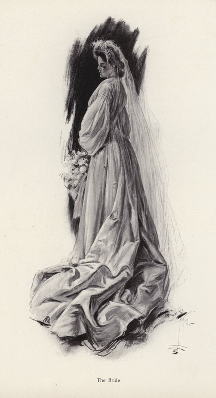 Menyasszony portréja (litho) alkotó: Harrison Fisher