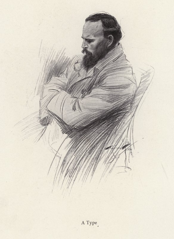 Ülő férfi portréja (litho) alkotó: Harrison Fisher