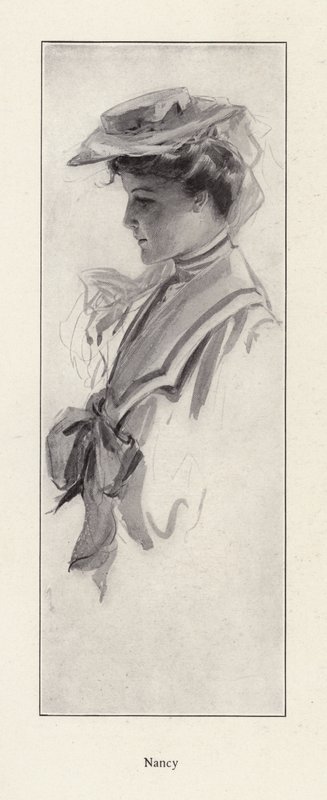 Egy Nancy nevű nő portréja (litho) alkotó: Harrison Fisher