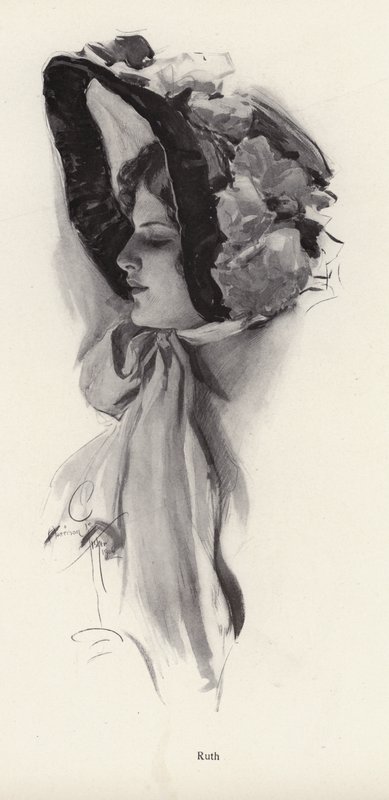 Egy Ruth nevű nő portréja (litho) alkotó: Harrison Fisher