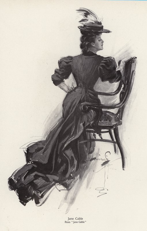 Jane Cable karaktere a Jane Cable című regényből, George Barr McCutcheon (litho) alkotó: Harrison Fisher