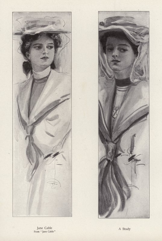 Jane Cable karakter a Jane Cable című regényből, George Barr McCutcheon (litho) alkotó: Harrison Fisher