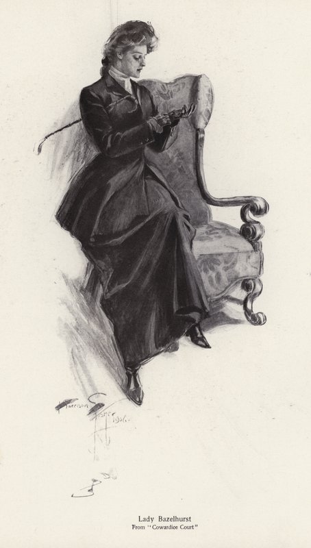 Lady Bazelhurst karaktere a Gyáva udvar című regényéből, George Barr McCutcheon (litho) alkotó: Harrison Fisher