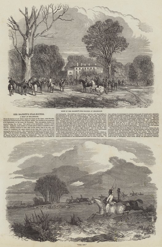 Őfelsége szarvasbika-vadászai Hillingdonban alkotó: Harrison William Weir