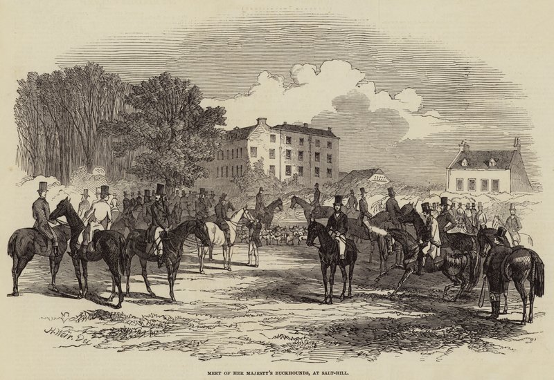 Őfelsége buckhounds találkozása, Salt-Hillben alkotó: Harrison William Weir