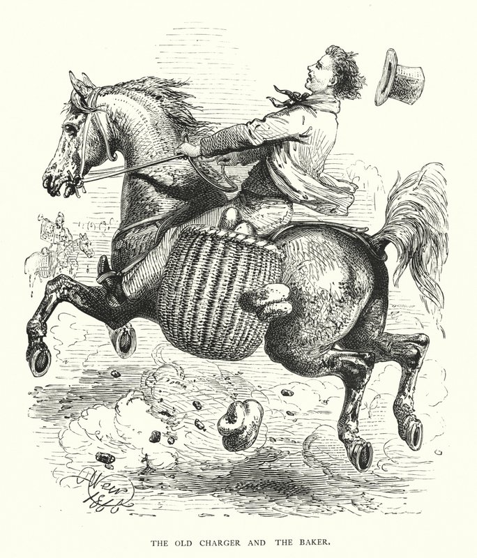 A régi töltő és a pék (metszet) alkotó: Harrison William Weir