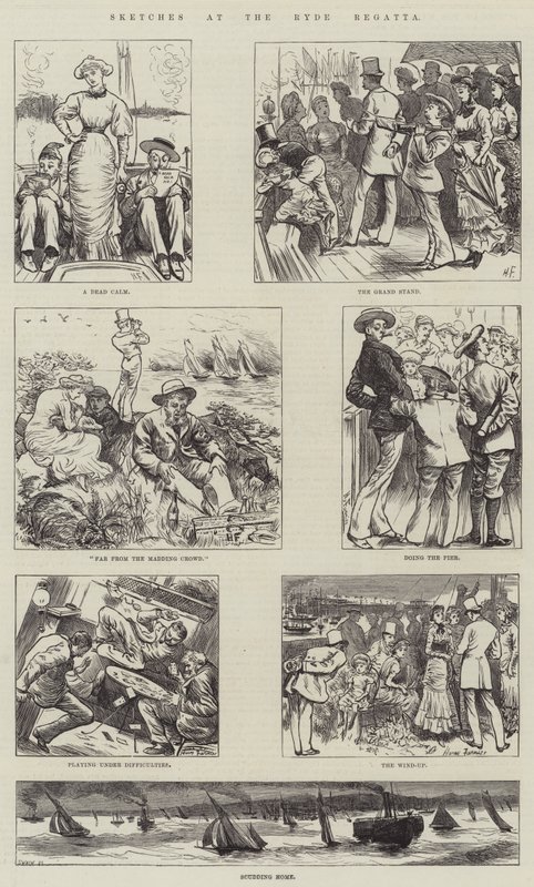 Vázlatok a Ryde Regattán alkotó: Harry Furniss
