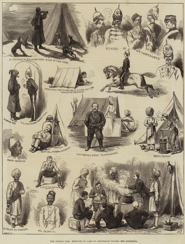 Az afganisztáni háború, Pulley hadnagy tábori vázlatai, 3. gorkhák alkotó: Harry Furniss