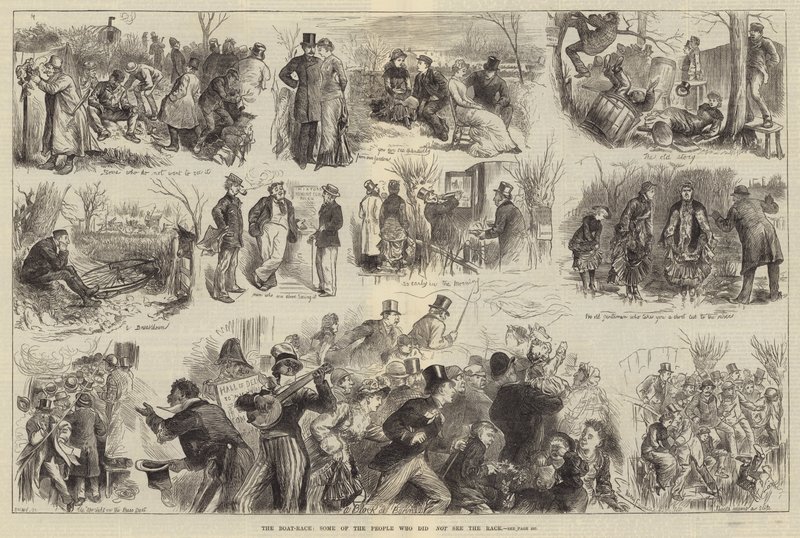 A Boat-Race, néhány ember, akik nem látták a versenyt alkotó: Harry Furniss