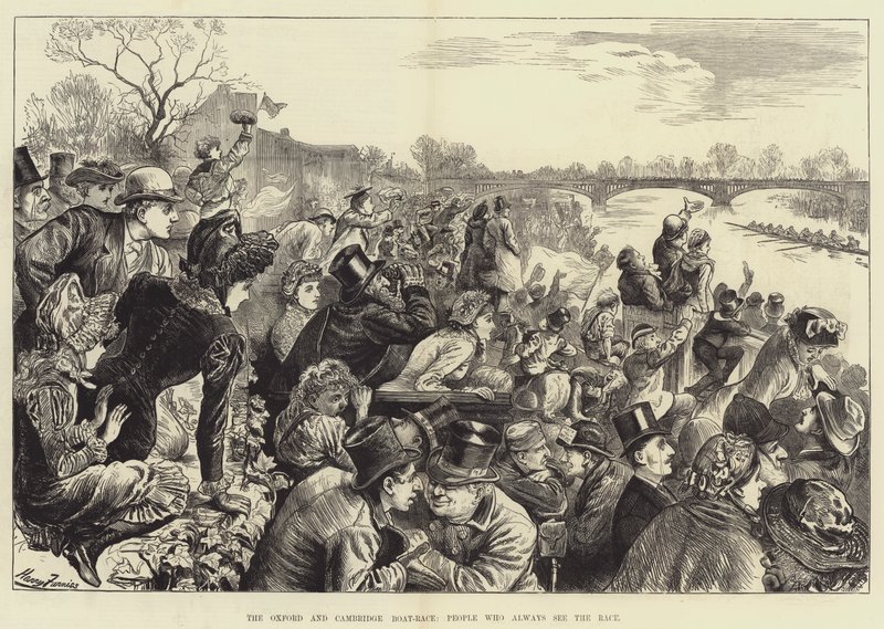 Az oxfordi és cambridge-i hajóverseny, az emberek, akik mindig látják a versenyt alkotó: Harry Furniss