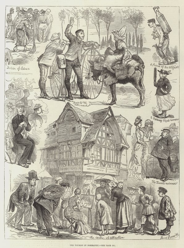 A turista Normandiában alkotó: Harry Furniss