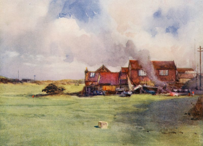Golfpályák: Bembridge, a "macska bölcsője" (színes lithó) alkotó: Harry (1878 1950) Rountree