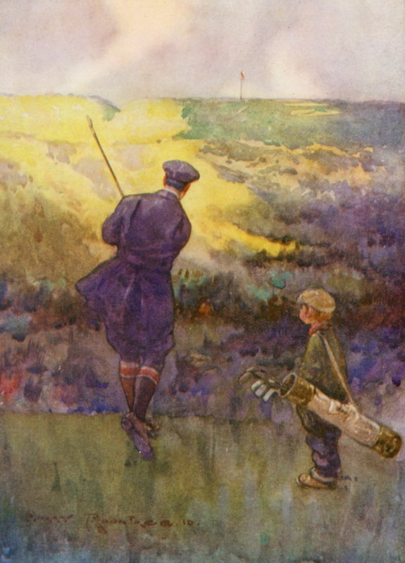 Golfpályák: (színes lithó) alkotó: Harry (1878 1950) Rountree