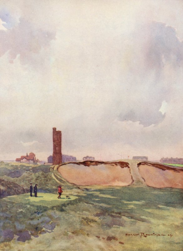Golfpályák: (színes litho) alkotó: Harry (1878 1950) Rountree
