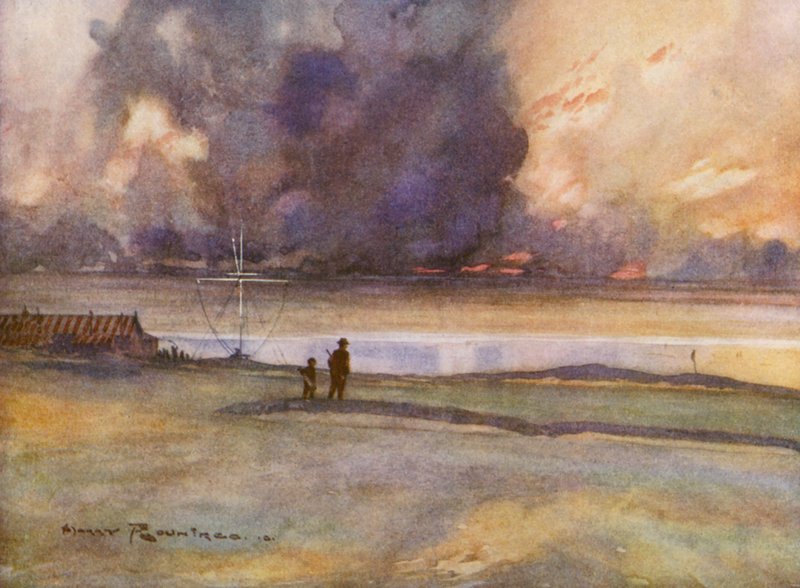 Golfpályák: (színes litográfia) alkotó: Harry (1878 1950) Rountree