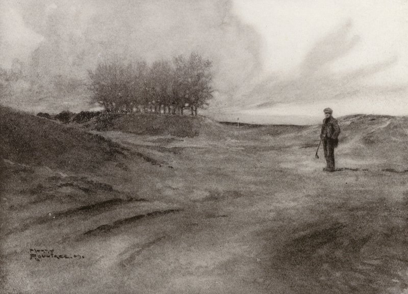 Golfpályák: Wimbledon, on the common (litho) alkotó: Harry (1878 1950) Rountree