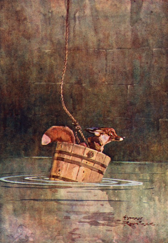 A farkas és a róka (színes litó) alkotó: Harry Rountree