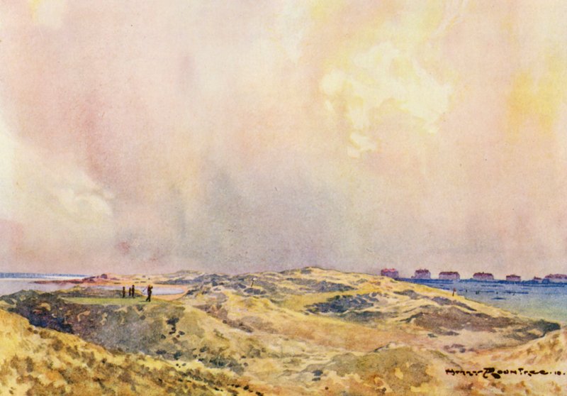 Golfpályák: (színes lithó) alkotó: Harry (1878 1950) Rountree