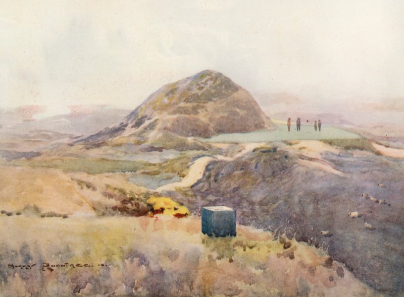 Golfpályák: Troon, az új rövid lyuk (színes litográfia) alkotó: Harry (1878 1950) Rountree