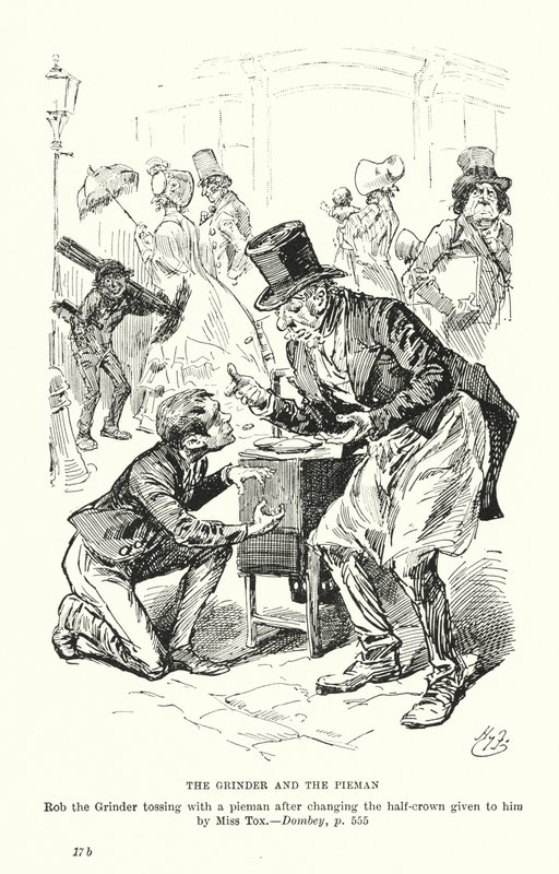 Illusztráció Charles Dickens Dombey és fiához (litográfia) alkotó: Harry (after) Furniss