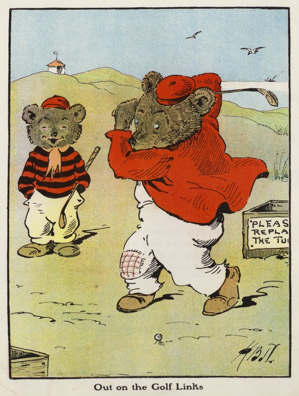 Out on the Golf Links (színes litó) alkotó: Harry B Neilson