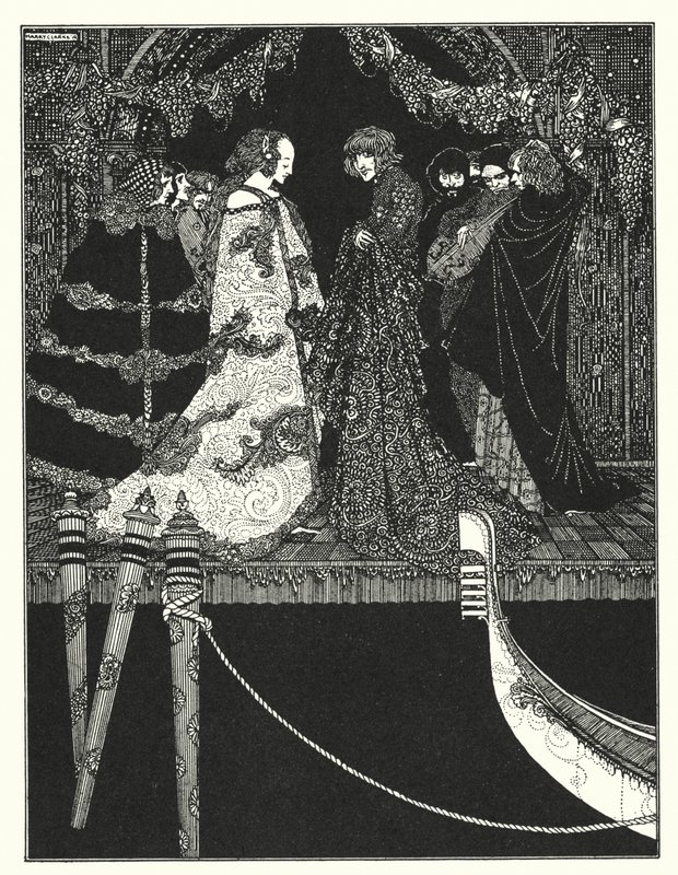 Edgar Allan Poe: A megbízás (litográfia) alkotó: Harry Clarke