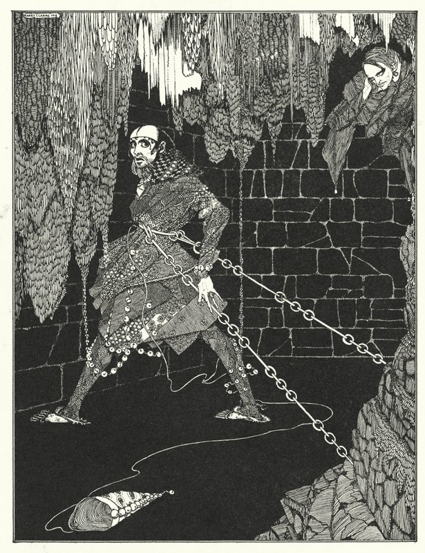 Edgar Allan Poe: Az Amontillado hordója (litográfia) alkotó: Harry Clarke