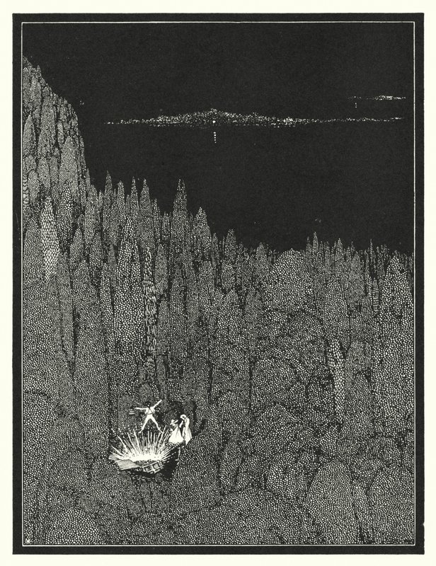 Edgar Allan Poe: Az aranybogár (litográfia) alkotó: Harry Clarke