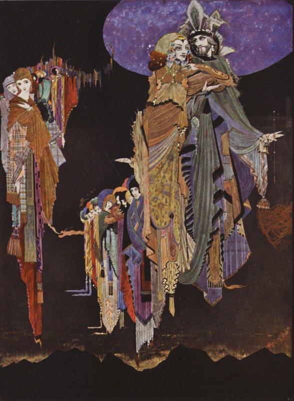 Edgard Allan Poe: The Colloquy of Monos and Una (színes litográfia) alkotó: Harry Clarke