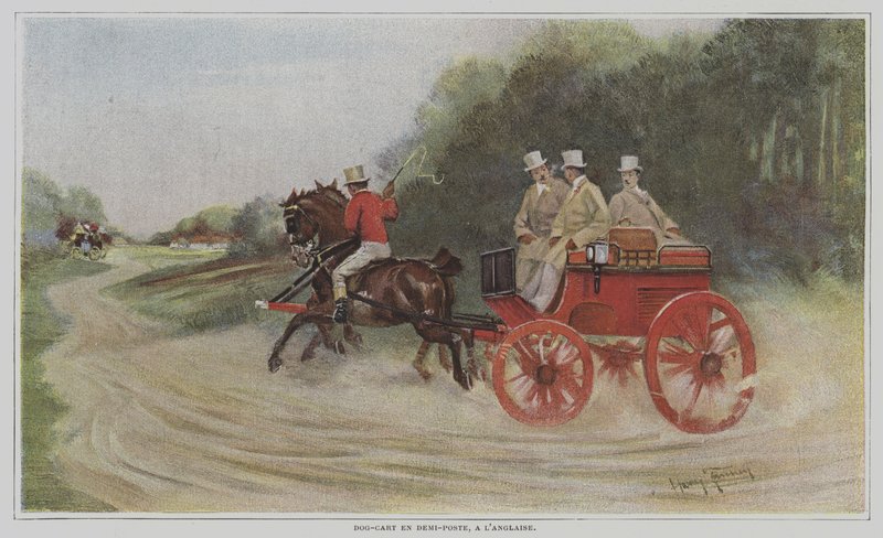 Kutyakocsi Demi-poste-ban, angol stílusban (angol stílusú kutyakocsi) alkotó: Harry Finney
