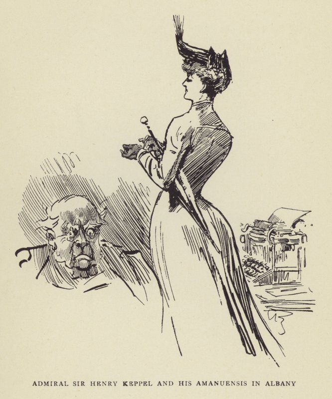 Sir Henry Keppel tengernagy és amanuensise Albanyban alkotó: Harry Furniss