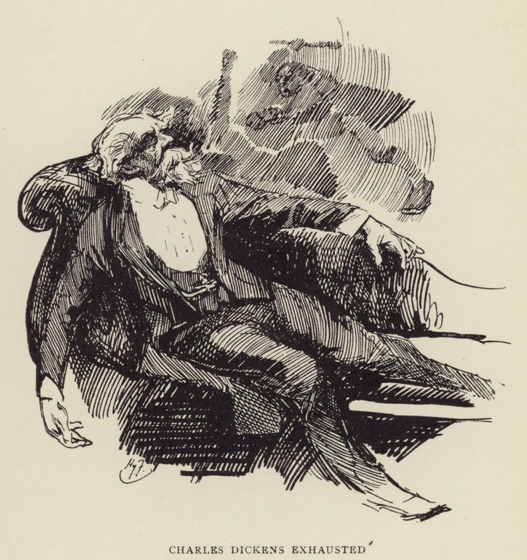 Charles Dickens kimerült alkotó: Harry Furniss