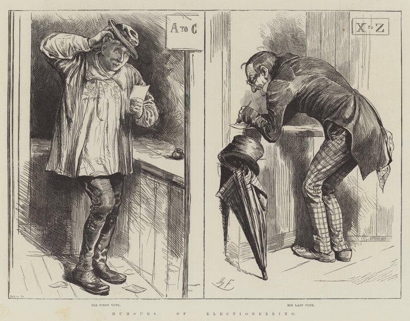 A választás humora alkotó: Harry Furniss