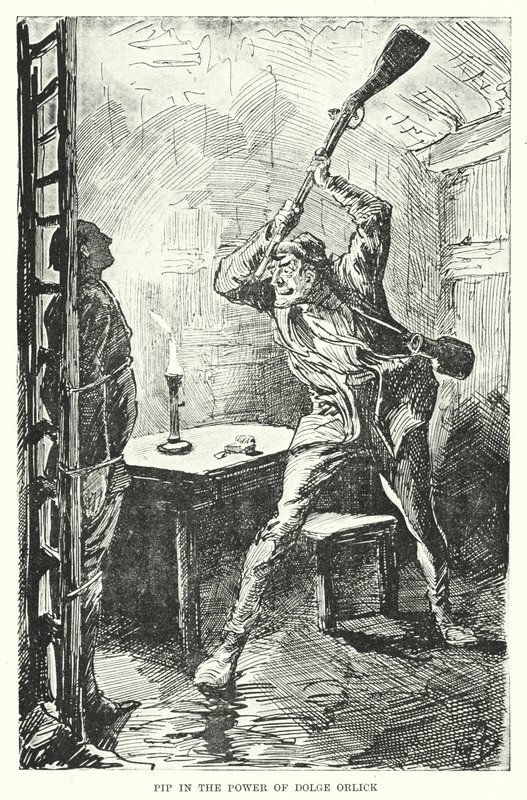 Illusztráció a nagy várakozásokhoz, Charles Dickens (litho) alkotó: Harry Furniss