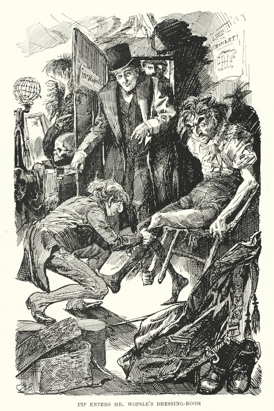 Illusztráció a nagy várakozásokhoz, Charles Dickens (litho) alkotó: Harry Furniss