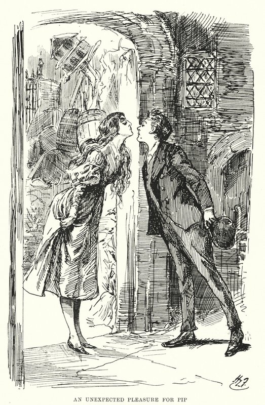 Illusztráció a nagy várakozásokhoz, Charles Dickens (litho) alkotó: Harry Furniss